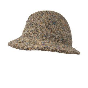 Lloyd Vintage Acrylic Wool Knit Fedora Bowler Hat Cap 7 1/8 Colorful Retro 70's